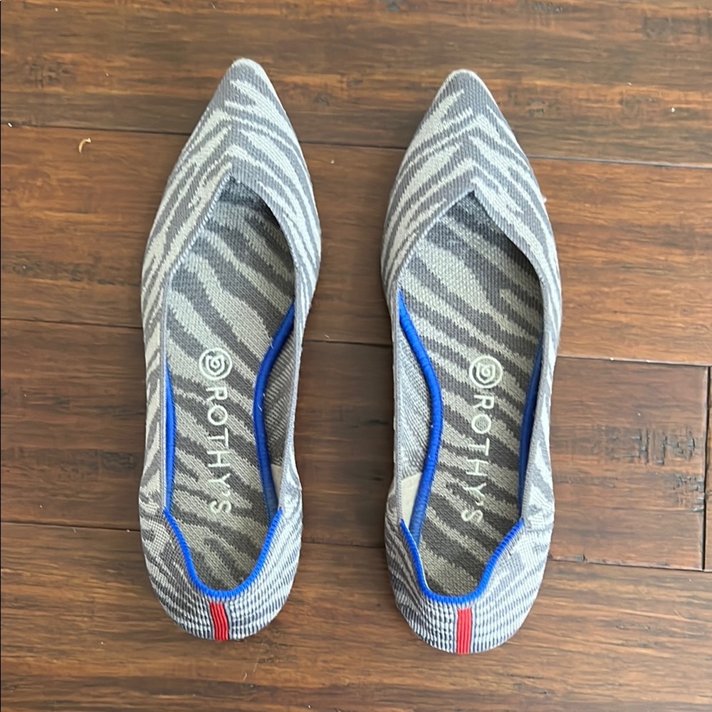 Rothy's Gray and Blue Flats for Everyday Elegance